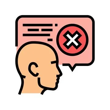 Wrong answer color icon vector illustration イラスト素材
