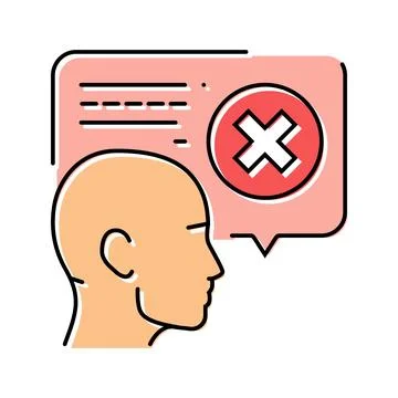 Wrong answer color icon vector illustration Stock Illustration