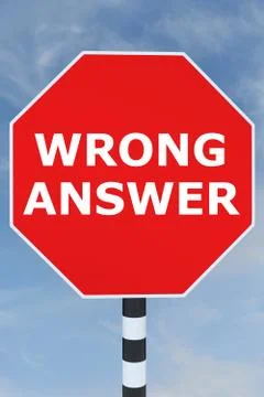 Wrong Answer concept Stock Illustration