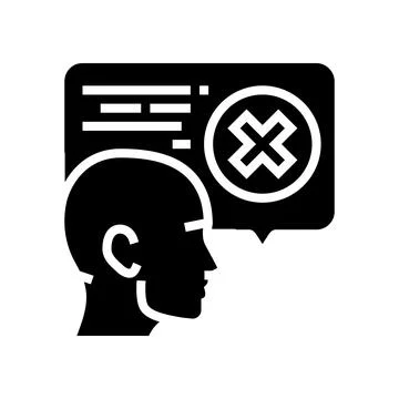 Wrong answer glyph icon vector illustration イラスト素材