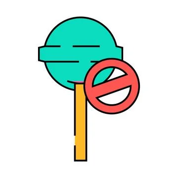 Wrong answer icon color illustration Stock Illustration