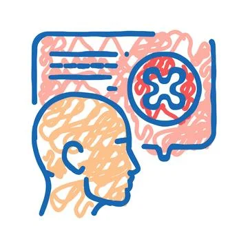 Wrong answer icon doodle illustration Stock Illustration