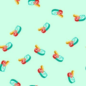 Wrong answer isometric icon seamless pattern Stockillustratie