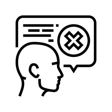 Wrong answer line icon vector illustration イラスト素材
