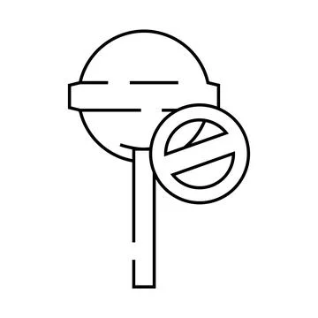 Wrong answer line icon vector illustration 库存插图