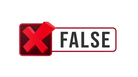 Wrong answer sign, a red cross appears for the incorrect choice. Stock Footage 332604009