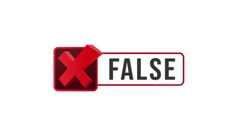 Wrong answer sign, a red cross appears for the incorrect choice. The sign flashe Stock Footage 332604017
