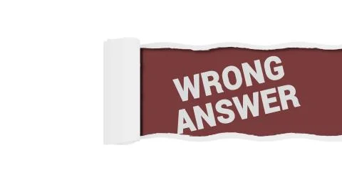 Wrong answer title Stock Illustration
