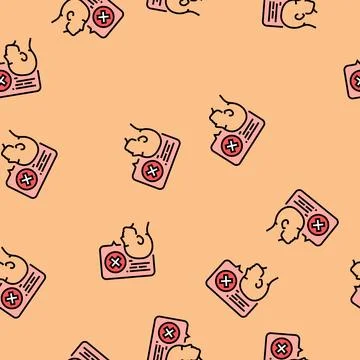 Wrong answer vector seamless pattern Stock Illustration