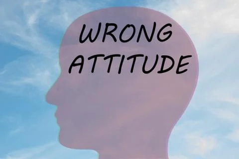 WRONG ATTITUDE concept Stock Illustration