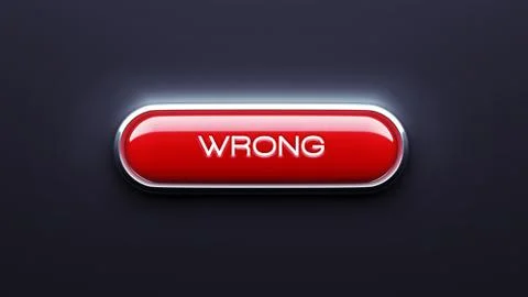Wrong button Stock Illustration