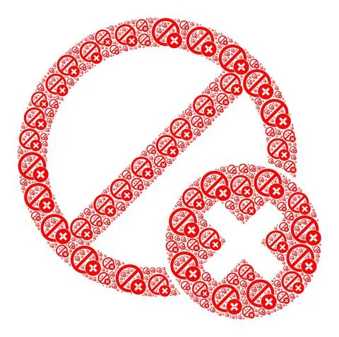 Wrong Cancel Recursive Collage of Self Items 스톡 일러스트