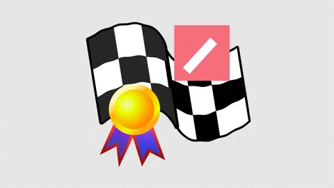 Wrong Check mark on Winning Celebration Animation in Transparent Background Video stock 280456944