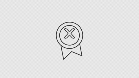 Wrong checklist icon motion animation graphic design Stock Footage 298156093