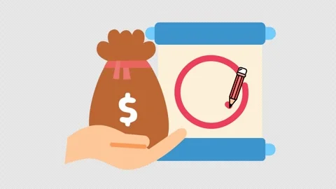 Wrong checkmark on error financial agreement confirmation in cartoon animation. 库存影片 312470992