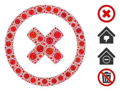 Wrong Collage of CoronaVirus Items 스톡 일러스트