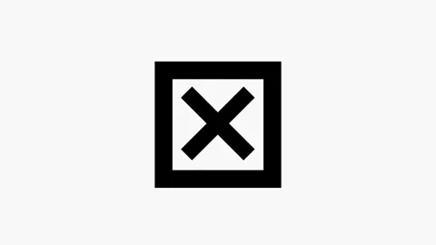 Wrong cross symbol no in check box animation on white background Stock Footage 241113432