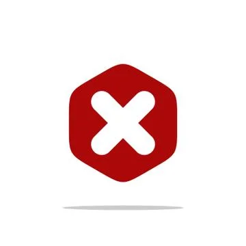 Wrong, Cross X Sign Icon Vector Template Illustration Design. Vector EPS 10. 스톡 일러스트