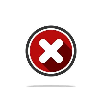 Wrong, Cross X Sign Icon Vector Template Illustration Design. Vector EPS 10. Stock Illustration