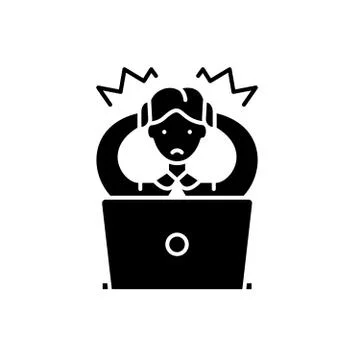 Wrong decision black icon, vector sign on isolated background. Wrong decision Illustrazione stock