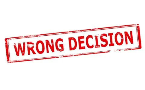 Wrong decision Stock Illustration