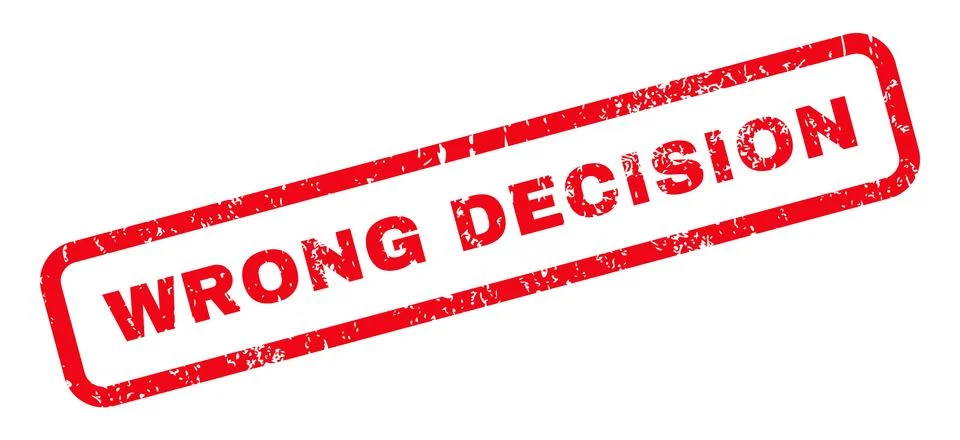 Wrong Decision Rubber Stamp Stock Illustration