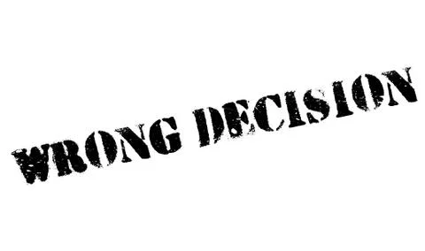 Wrong Decision rubber stamp Stock Illustration