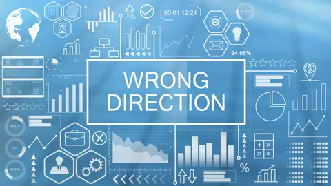 Wrong Direction, Hologram Concept Virtual Reality Stock Footage 237248101