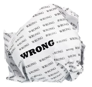 Wrong do not need to Stock Photos