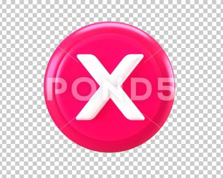 Wrong error web button 3d check icon PSD Template