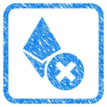 Wrong Ethereum Crystal Framed Stamp Stock Illustration