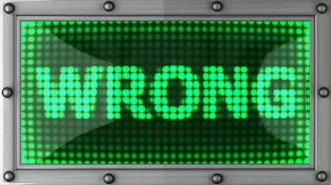 Wrong  Stock Footage 3677669