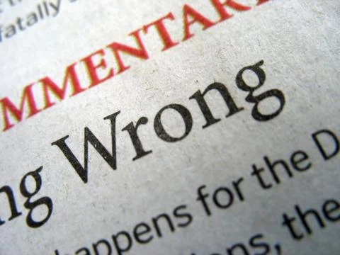 Wrong Headline Stock Photos