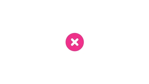Wrong icon animation for video motion graphics Stock Footage 205199311