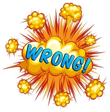 Wrong Illustrazione stock