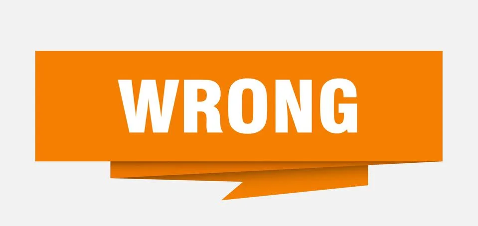 Wrong Stock Illustration