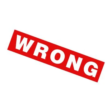 Wrong Letter Rubber Stamp Template Design Stock Illustration