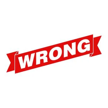 Wrong Letter Rubber Stamp Template Design Stock Illustration