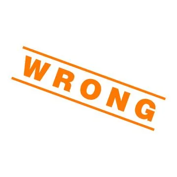Wrong Letter Rubber Stamp Template Design Stock Illustration