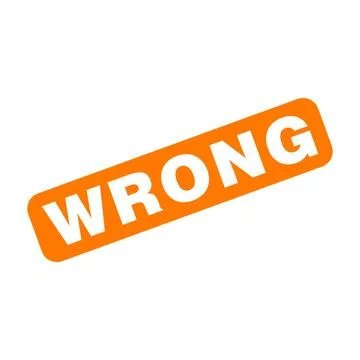 Wrong Letter Rubber Stamp Template Design Stock Illustration