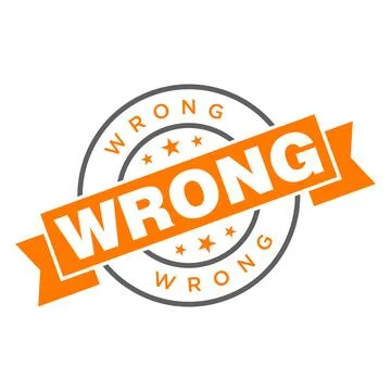 Wrong Letter Rubber Stamp Template Design 스톡 일러스트