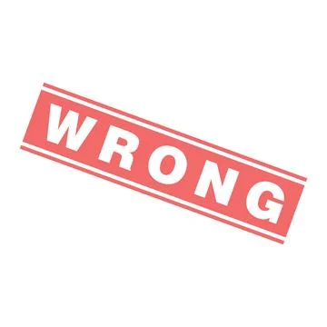 Wrong Letter Rubber Stamp Template Design Stock Illustration