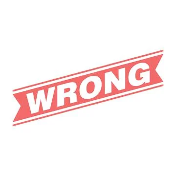 Wrong Letter Rubber Stamp Template Design 스톡 일러스트