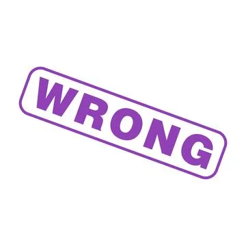 Wrong Letter Rubber Stamp Template Design Stock Illustration