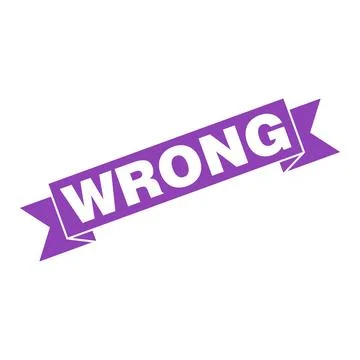Wrong Letter Rubber Stamp Template Design Stock Illustration