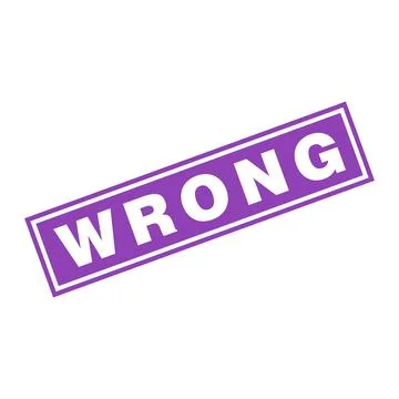 Wrong Letter Rubber Stamp Template Design Stock Illustration
