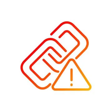 Wrong link pixel perfect gradient linear vector icon Ilustración de archivo