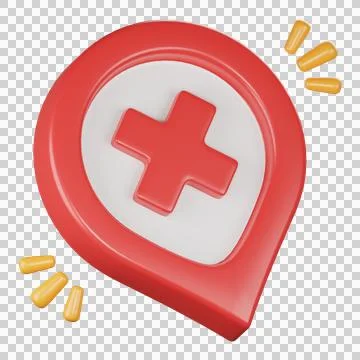 Wrong location 3d icon illustration Stock Illustration
