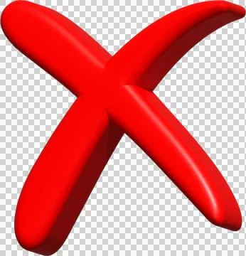 Wrong mark 3d, cross red icon, wrong, cross for message social media Illustrazione stock