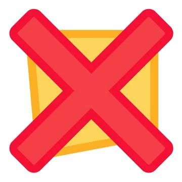 Wrong Mark Cross Icon Negative Choice Button 库存插图